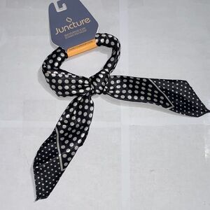 Juncture Black and White Polka Dot Scarf NWT